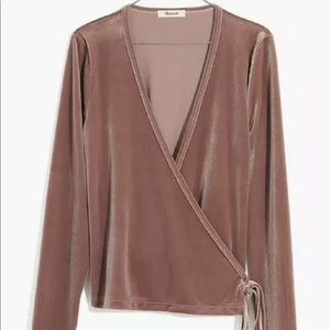 Madewell velvet ballet wrap top 3X